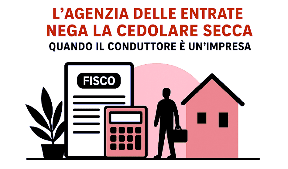 Locazioni: da 14 anni le Entrate negano la cedolare secca  in caso di conduttore impresa
