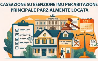 Cassazione sull’esenzione Imu per l’abitazione principale parzialmente locata